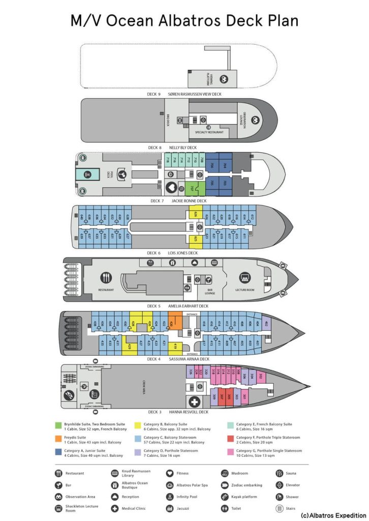 Ship Map - MS Ocean Albatros
