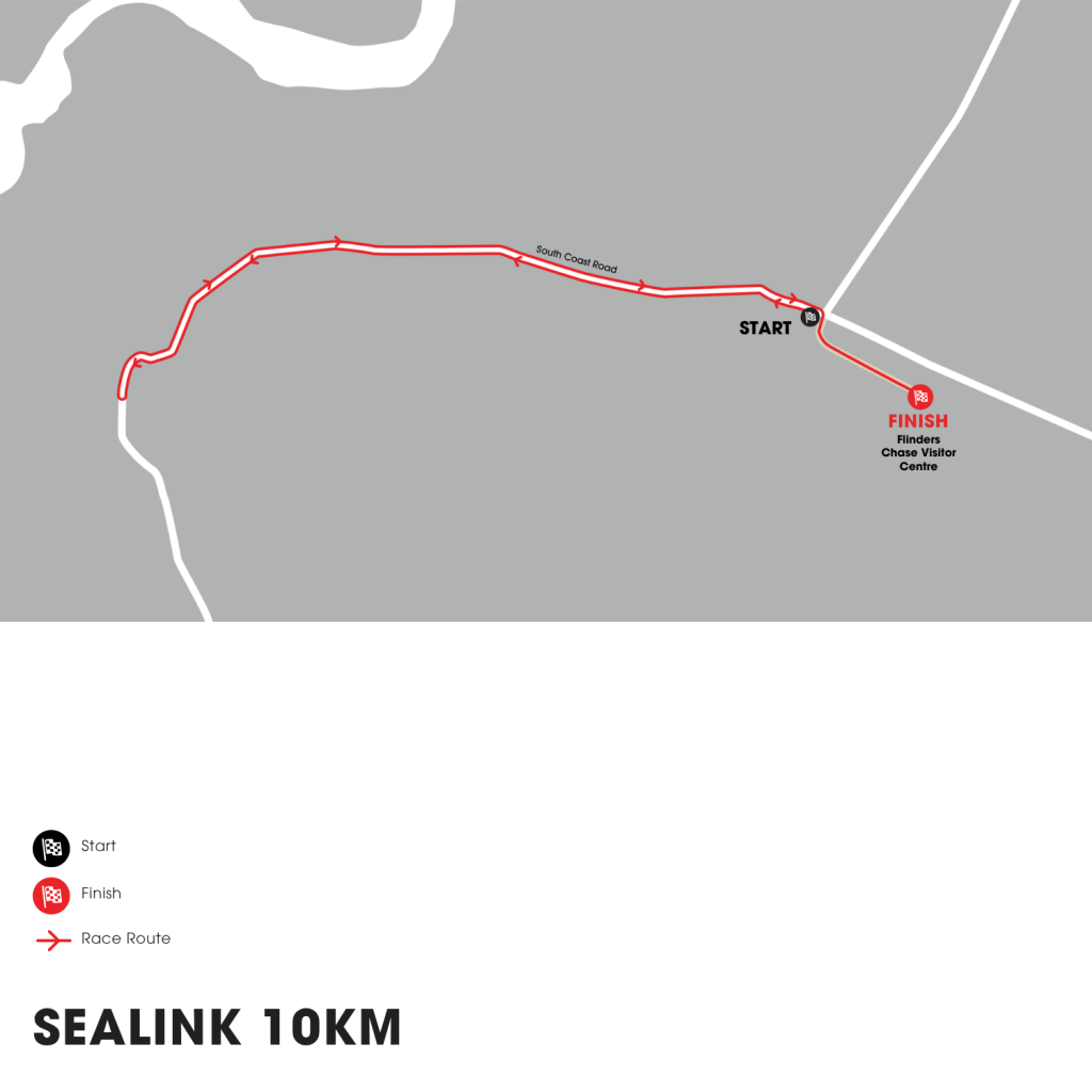コースマップ 10km カンガルー島マラソン / Course Map 10km Kangaroo Isrand Maraton